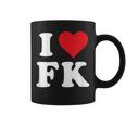 I Love Fk Initials I Heart FK First Last Name F K コーヒーマグ