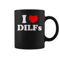 I Love Heart Dilfs Maduroexy Hombres Papás Me Gustaría In Mangas Taza de café