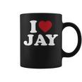 I Love Jay I Heart Jay レッドハート コーヒーマグ