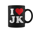 I Love Jk Initials I Heart JK First Last Name J K コーヒーマグ