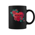 I Love Miami Miami Love Heart & Roses Illustration Graphic コーヒーマグ