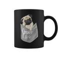 Love Pugs かっこいいポケットパグ ペット 犬 グラフィックデザイン コーヒーマグ