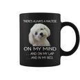 Maltese Puppy Is On My Mind 面白い犬のオーナーデザイン コーヒーマグ
