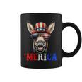 Merica Mule Donkey Patriotic 4Th Of July 面白い キッズ メンズ レディース コーヒーマグ