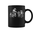 Motocross Dirt Bike Dad With Three Children Motorcycle Father's Day Coffee Mug