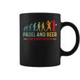 Padel Y Cerveza Evolución Divertida Para Amantes Del Pádel Taza de café