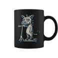Patinete Grumpy Zebra Riding Cuello Taza de café