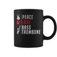 Peace Love Bass トロンボーン楽器 バス トロンボーン奏者 コーヒーマグ