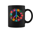 Peace Love Flower Power レトロ ヒッピー コスチューム タイダイ 60年代 70年代 コーヒーマグ