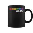 Proud Ally Bars Equality Lgbtq Rainbow Flag Gay Pride Ally コーヒーマグ