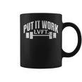 Put It Work Lvft ジム ボディービル ボディービルダー リフティング グランジ コーヒーマグ