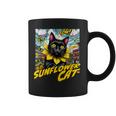 Sunflower Cat 黒猫 ひまわり 向日葵 アメコミ ネタアイテム コーヒーマグ