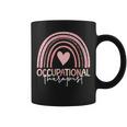 Terapeuta Ocupacional Boho Rainbow Terapeuta Ocupacional Cuello Taza de café