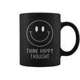Think Happy Thoughtmile Face モチベーションを高める引用句 スマイル コーヒーマグ
