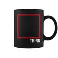 Think Outside The Box 哲学者、本好き、オタクのためのデザイン コーヒーマグ