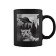 Ufo と面白い猫のセルフィー コーヒーマグ