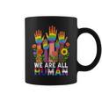 We Are All Human レインボー Lgbt Lgbtq トランスジェンダー ハンドフラワー コーヒーマグ
