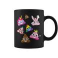 うんこマーク愚かな楽しいワッキーユニコーンバニープリンセスレインボー コーヒーマグ