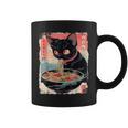 かわいい 黒猫 ラブ ラーメン カワイイ ねこ アニメ 日本語 コーヒーマグ
