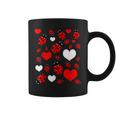 かわいいてんとう虫とハートのてんとう虫柄 コーヒーマグ