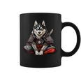 アラスカンマラミュート犬 和風 サムライ犬 コーヒーマグ