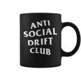 アンチソーシャルドリフトクラブホワイトロゴフロントバック コーヒーマグ