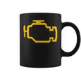 イエローチェックエンジンライト付きtシャツ コーヒーマグ