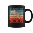 イカ ライフ・イズ・ベター 烏賊 イカ コーヒーマグ