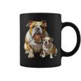 イングリッシュブルドッグの子犬とイングリッシュブルドッグ コーヒーマグ