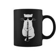 オーボエで遊ぶサングラスをかけた猫 コーヒーマグ