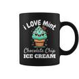 キュート アイラブミント チョコチップス アイスクリーム好き 夏 パーティー コーヒーマグ