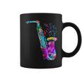 サクソフォン プレーヤー ジャズ 音符 サクソフォン カラフル サックス コーヒーマグ