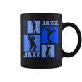 サクソフォーン奏者ジャズミュージシャンブルーミュージック コーヒーマグ
