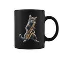サックスを演奏する面白い猫 ジャズ サックス ミュージシャン サクソフォニスト コーヒーマグ