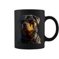 サングラスをかけたロットワイラー 愛犬自慢のロットワイラー コーヒーマグ