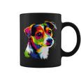 ジャック・ラッセル・テリア ブライトカラー ポップアート 愛犬家 コーヒーマグ