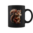 ドングリを持ったかわいいリスのデザイン コーヒーマグ