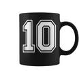 ナンバー10 誕生日ギフト スポーツ選手 チーム番号入りジャージ コーヒーマグ