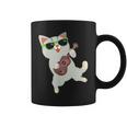 ハワイアンウケ猫遊びウクレレバッジポケット コーヒーマグ