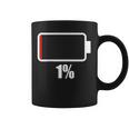 バッテリー1シャツ。バッテリーハート。充電済みバッテリーは空です。 コーヒーマグ