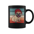 パグ ビーニー 赤骨かわいい遊び心のある幸せなスタイリッシュな動物ペット 長袖tシャツ コーヒーマグ
