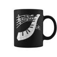 ピアノの鍵盤・音符・楽器ピアノ コーヒーマグ