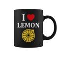 フルーツ レモン 面白いユーモア かわいい シンプル 小さなレモン I Love Lemon コーヒーマグ