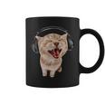 ヘッドフォン付き猫 ミーム コーヒーマグ