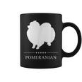 ポメラニアン 犬 ホワイト シルエット コーヒーマグ
