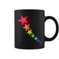 レインボーカラーの星。 コーヒーマグ