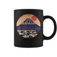 ヴィンテージ 和 富士山 山の上の日本の舞う太陽 コーヒーマグ