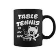 卓球をするクールな猫 コーヒーマグ