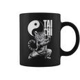 太極拳武術の陰陽を演じるかわいい猫 コーヒーマグ