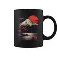 富士山と桜の至福 ヴィンテージ日本美術フュージョンtシャツ コーヒーマグ